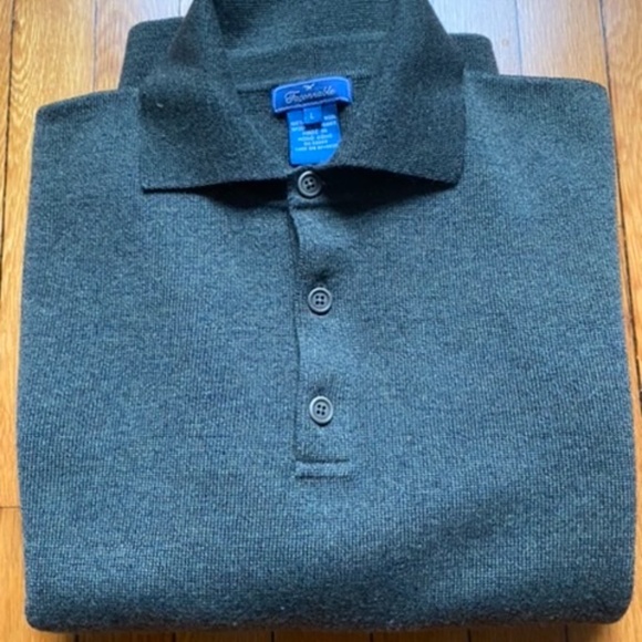 Faconnable Pullover Sweater Mens Size L Long Sleeve Green - Picture 2 of 4